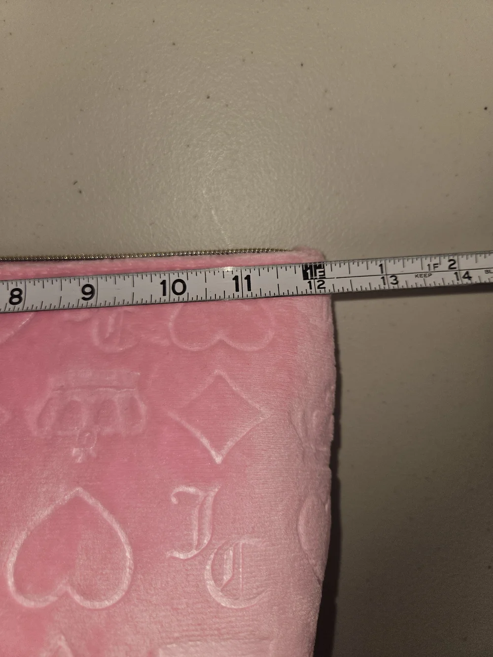 NWT Juicy Couture Pink Velvet Logo Cosmetic Pouch
